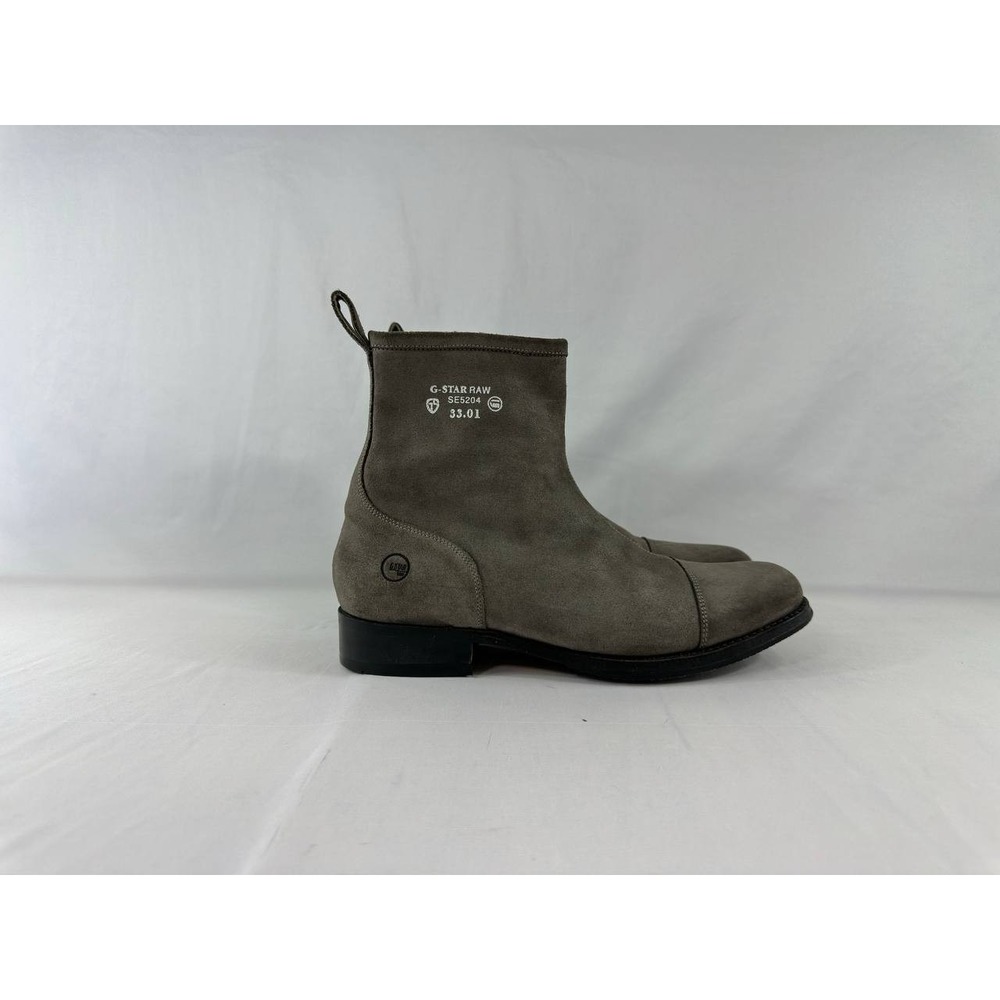 G-Star Raw Men's Suede Ankle Boots Gray Side Zip US 13 EU 46